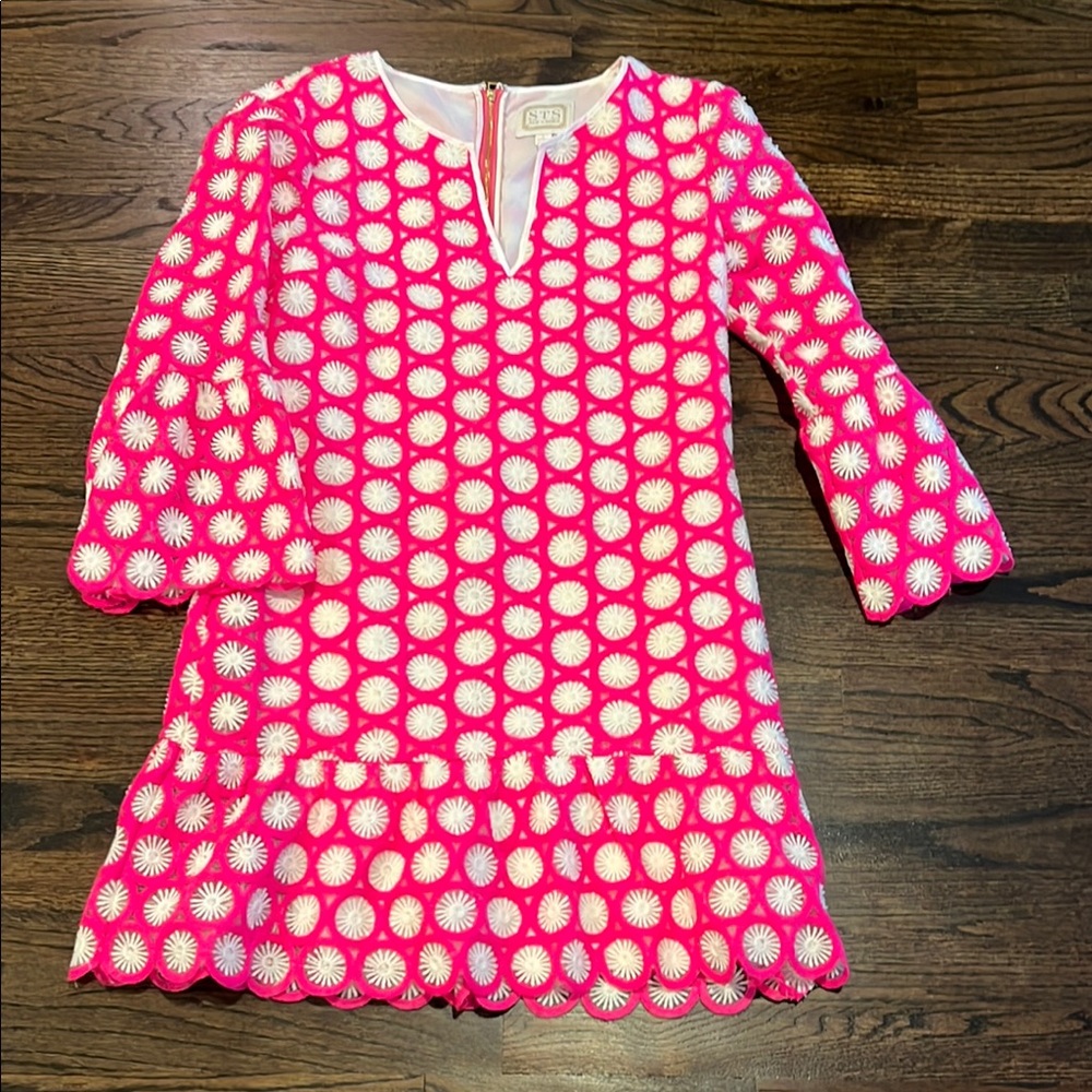 Sail to Sable Pink and White Dress
